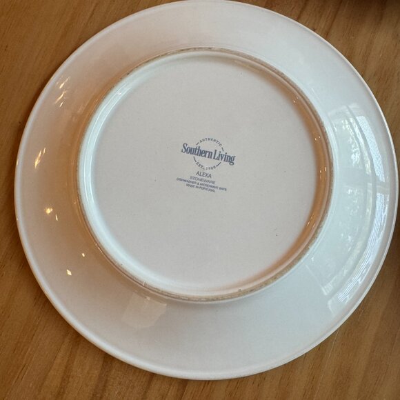 4 Southern Living Alexa white salad plates beaded trim - Picture 5 of 6